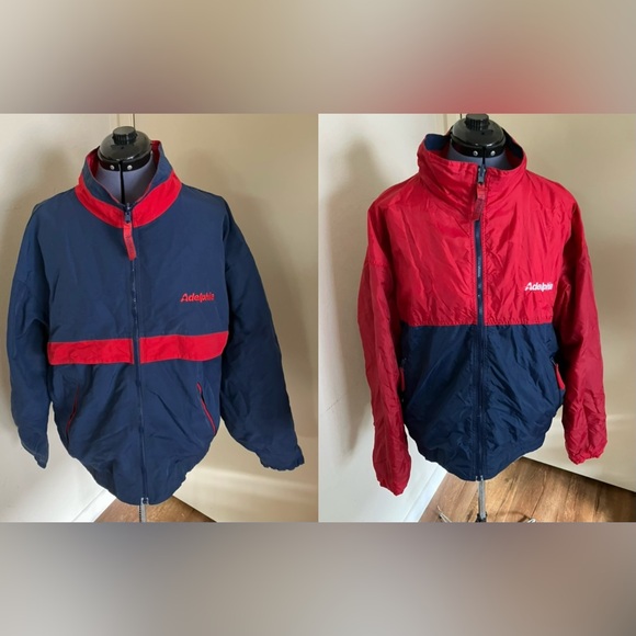 Other - Vtg Blue & Red Hartwell Sports X Acosta Reversible Windbreaker Jacket Sz L